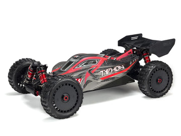 Arrma 1/8 Typhon 6S V5 4WD BLX Buggy with Spektrum Firma RTR, Black